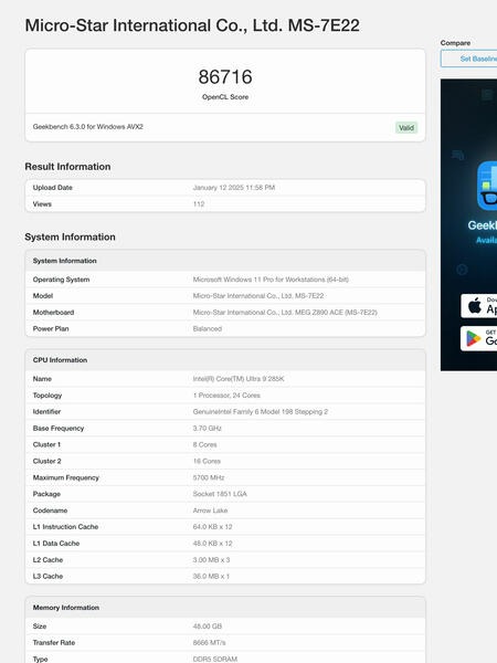 Intels Arc B570 Benchmarks bei Geekbench Intels Arc B570 Benchmarks bei Geekbench