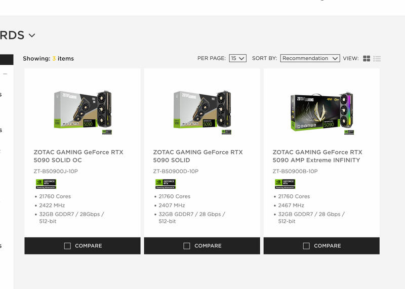 ZOTAC GeForce RTX 5090 ZOTAC GeForce RTX 5090