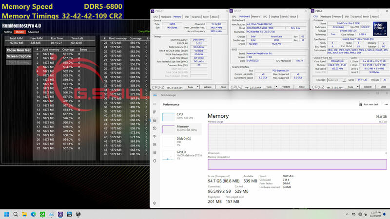 G Skill DDRr5 6800 C32 42 42 96GB 2x48gb Z890 G Skill DDRr5 6800 C32 42 42 96GB 2x48gb Z890