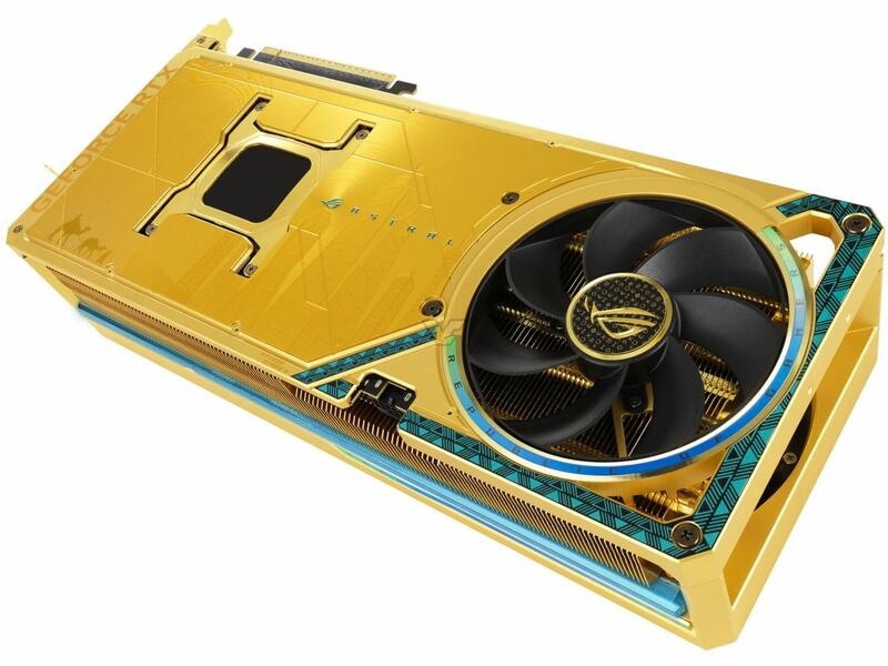 ASUS GeForce RTX 5090 ROG ASTRAL Dhahab Edition Rückseite ASUS GeForce RTX 5090 ROG ASTRAL Dhahab Edition Rückseite