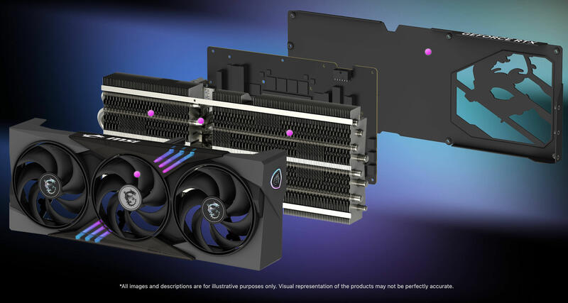 MSI GeForce RTX 5090 32G Gaming Trio OC Kühleraufbau MSI GeForce RTX 5090 32G Gaming Trio OC Kühleraufbau