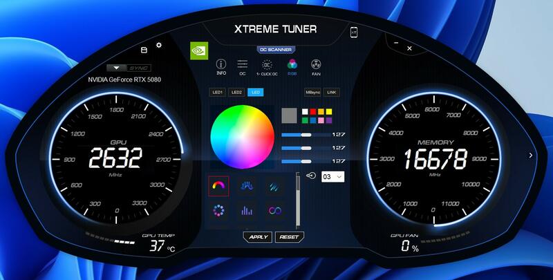 KFA2 GeForce RTX 5080 1Click OC RGB Steuerung KFA2 GeForce RTX 5080 1Click OC RGB Steuerung