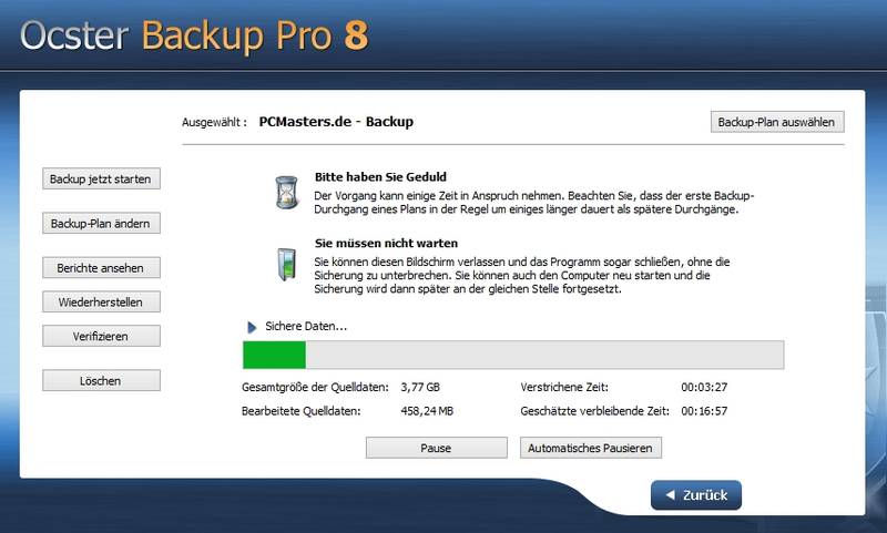 Ocster Backup Pro 8 Ocster Backup Pro 8
