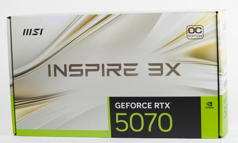 MSI GeForce RTX 5070 12G INSPIRE 3X Verpackung MSI GeForce RTX 5070 12G INSPIRE 3X Verpackung