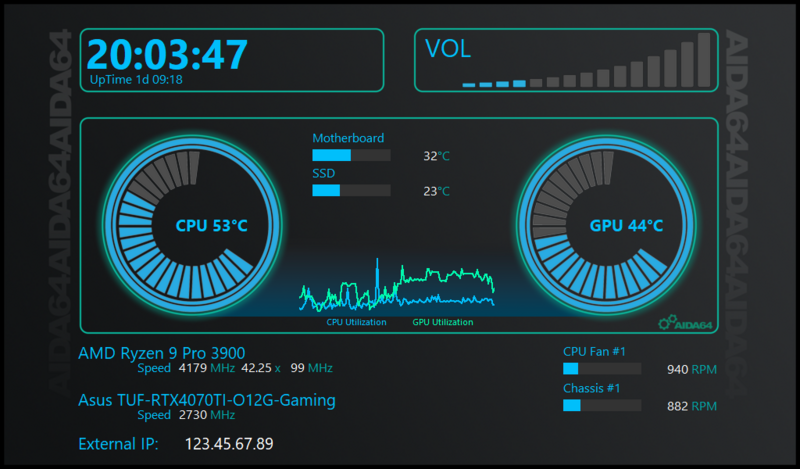 AIDA64 7.65 Monitoring AIDA64 7.65 Monitoring