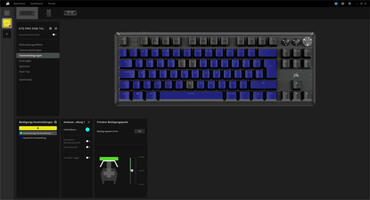Corsair K70 RGB TKL iCue Software  Tastenbetätigungseinstellungen