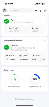 Ugreen DXP480T Plus App Übersicht 2