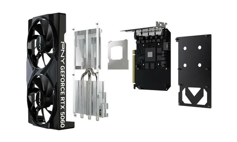 PNY GeForce RTX 5060 Aufbau PNY GeForce RTX 5060 Aufbau