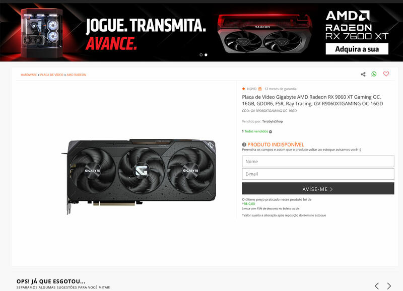 Gigabyte Radeon RX 9060 XT Gaming OC 16GB gelistet Gigabyte Radeon RX 9060 XT Gaming OC 16GB gelistet