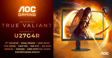 AOC U27G4R mit Dual-Frame-160-Hz-UHD- und 320-Hz-FHD-Modi vorgestellt