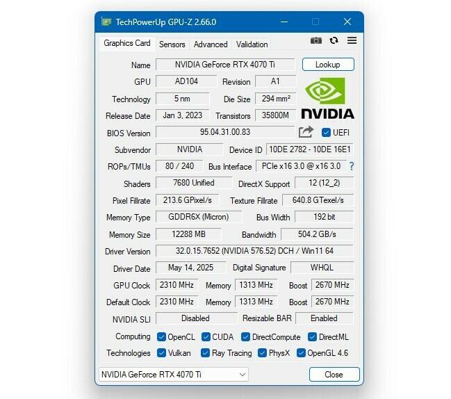 GPU-Z 2.66.0 bietet Unterstützung für Radeon RX 9060 XT und neue NVIDIA-Grafkkarten
