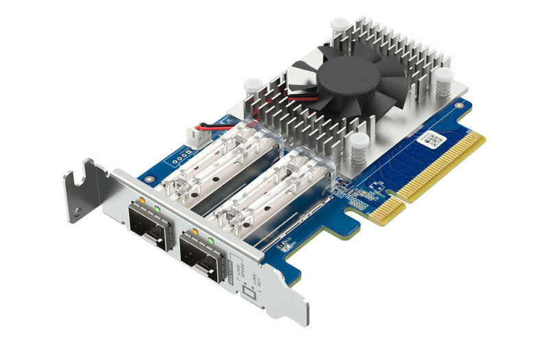 QNAP QXG-10G2SF-NXE: Dual-Port-10-GbE-SFP+-Karte mit RDMA- und SR-IOV-Unterstützung für NAS, PCs und Server vorgestellt
