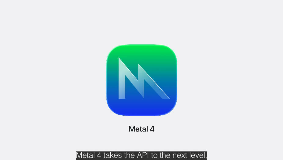 Apple Metal 4 API  Bild © Apple