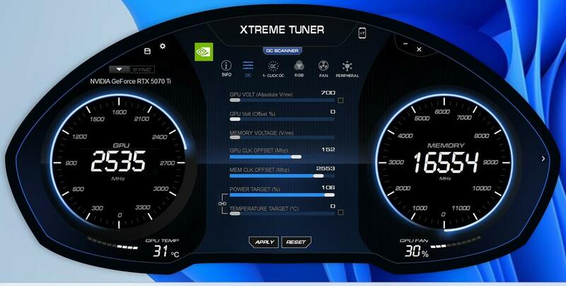 KFA2 GeForce RTX 5070 Ti Übertaktung KFA2 GeForce RTX 5070 Ti Übertaktung