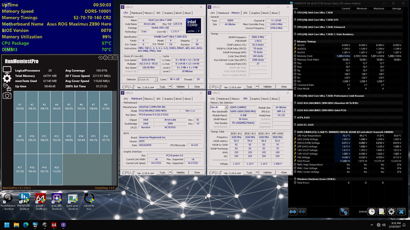 03 gskill ddr5 camm2 memtest screenshot 03 gskill ddr5 camm2 memtest screenshot