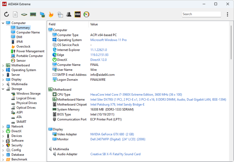 AIDA64 v7.70 Screenshot 2