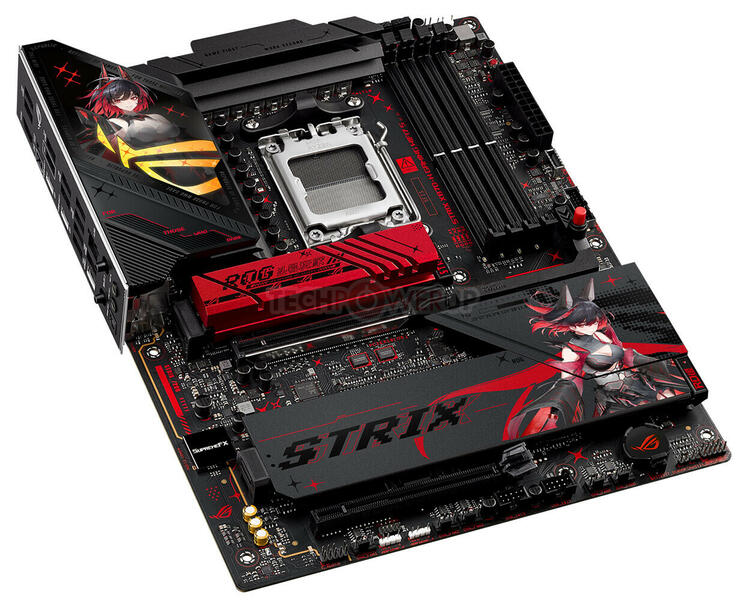 ASUS ROG Strix X870 H Gaming WiFi7 S Seitenansicht ASUS ROG Strix X870 H Gaming WiFi7 S Seitenansicht