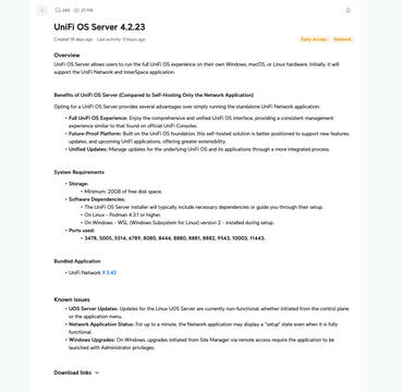 UniFi OS Server 4.2.23 Download
