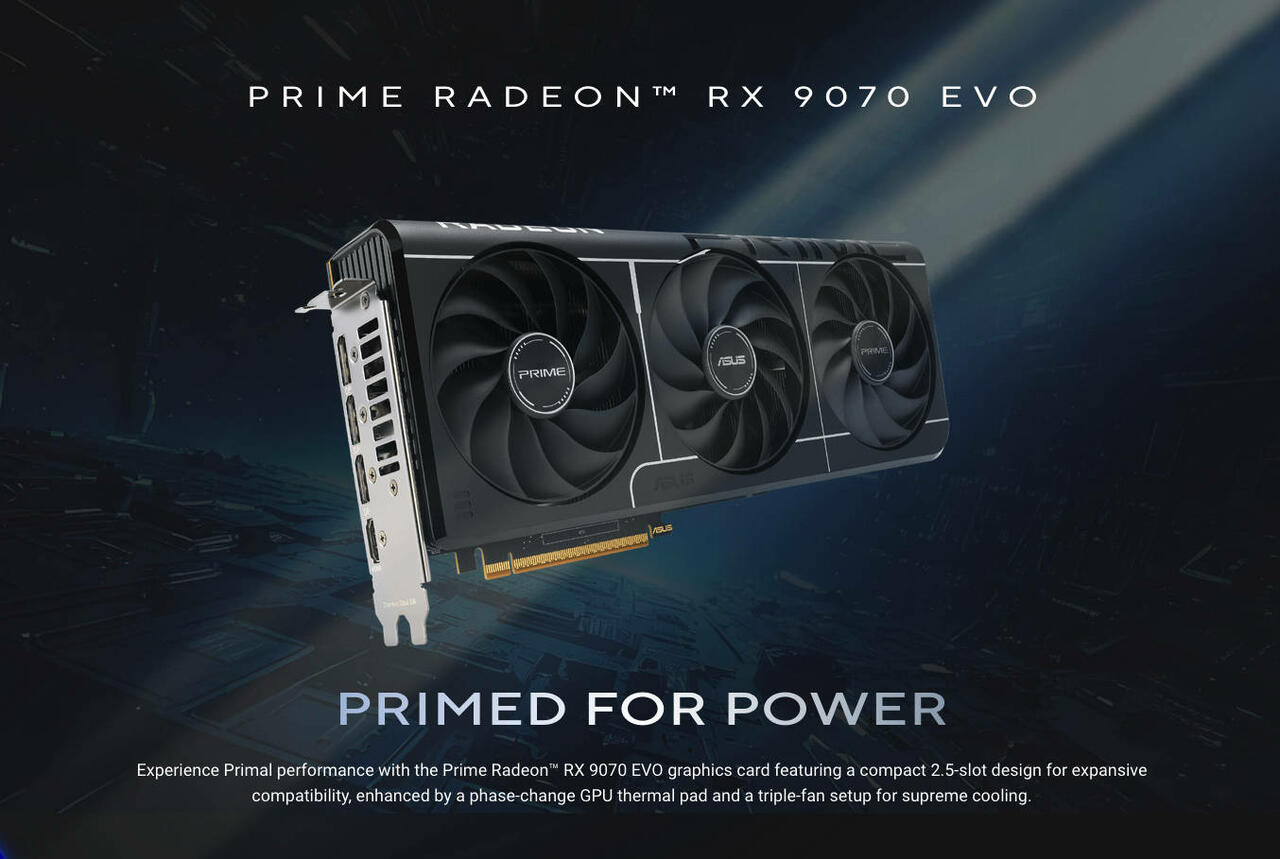ASUS Radeon RX 9070 PRIME Update auf EVO  Bild © ASUS