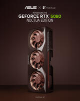 ASUS GeForce RTX 5080 Noctua Edition kommt mit drei 120-mm-Lüftern und soll leise sein
