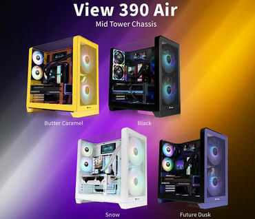 Thermaltake View 390 Air mit versteckten ATX-Anschlüssen, Airflow-Optimierung und vier Farboptionen