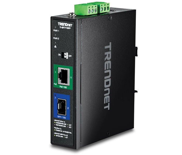 TRENDnet TI-BF711SFP: 2-Port-SFP-zu-Gigabit-PoE++-Medienkonverter für 190 € erhältlich