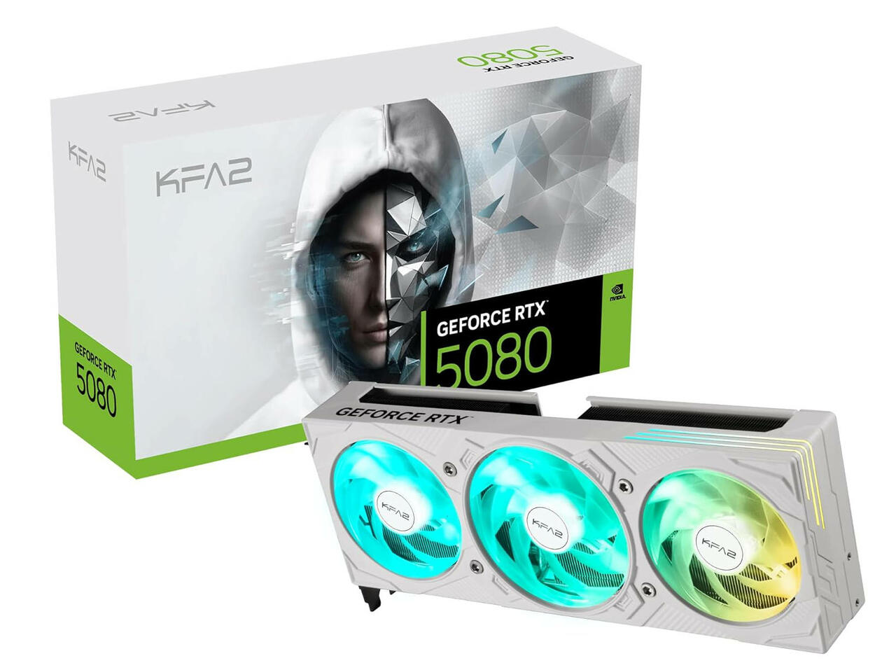 GeForce RTX 5080 EX Gamer in Weiß  Bild © KFA2