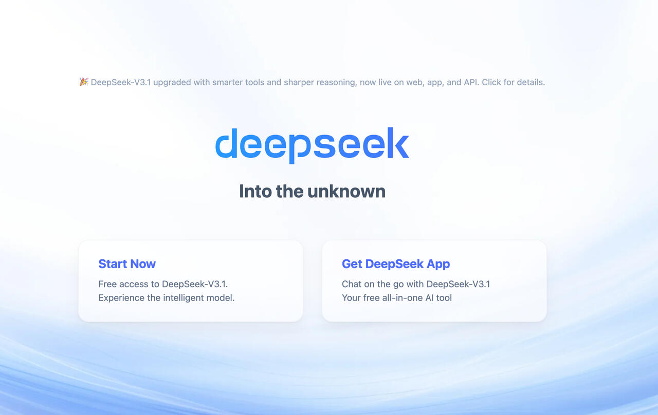 Deepseek V3.1  Bild © Deepseek