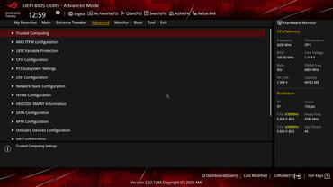 ASUS ROG Crosshair X870E HERO BIOS Advanced