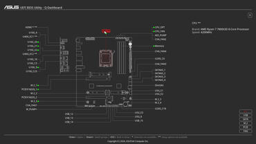 ASUS ROG Crosshair X870E HERO BIOS Q Dashboard