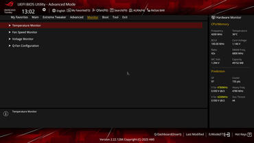 ASUS ROG Crosshair X870E HERO BIOS Monitor