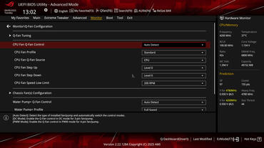 ASUS ROG Crosshair X870E HERO BIOS Q Fan Einstellungen