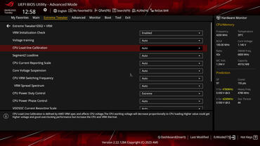 ASUS ROG Crosshair X870E HERO BIOS Extreme Tweaker DIGI+VRM
