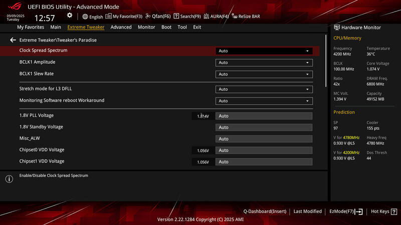 ASUS ROG Crosshair X870E HERO BIOS Extreme Tweaker Tweakers Paradise