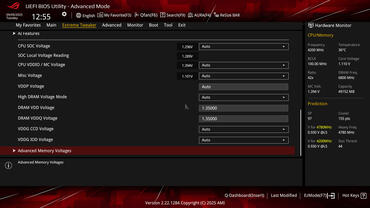 ASUS ROG Crosshair X870E HERO BIOS Extreme Tweaker  Spannungen tweaken