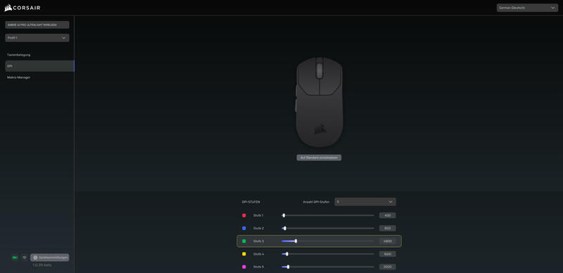 Corsair Sabre V2 PRO Software WEB HUB DPI