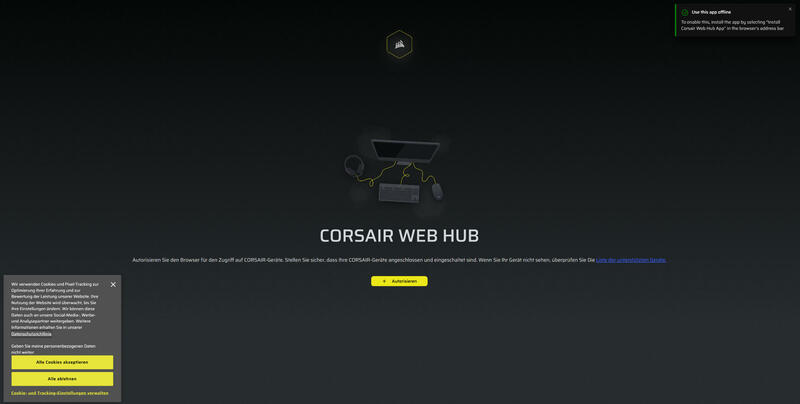Corsair VANGUARD 96 Software Initialisierung Corsair VANGUARD 96 Software Initialisierung