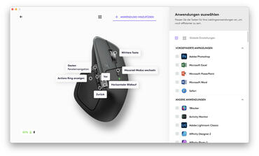 Logitech MX Master 4 Software Anwendungen
