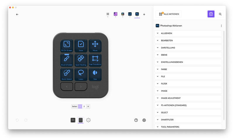 Logitech MX CreativeConsole Options+ Keypad Photoshoplugin Logitech MX CreativeConsole Options+ Keypad Photoshoplugin