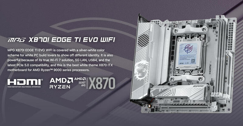 MSI MPG X870I EDGE TI EVO MSI MPG X870I EDGE TI EVO