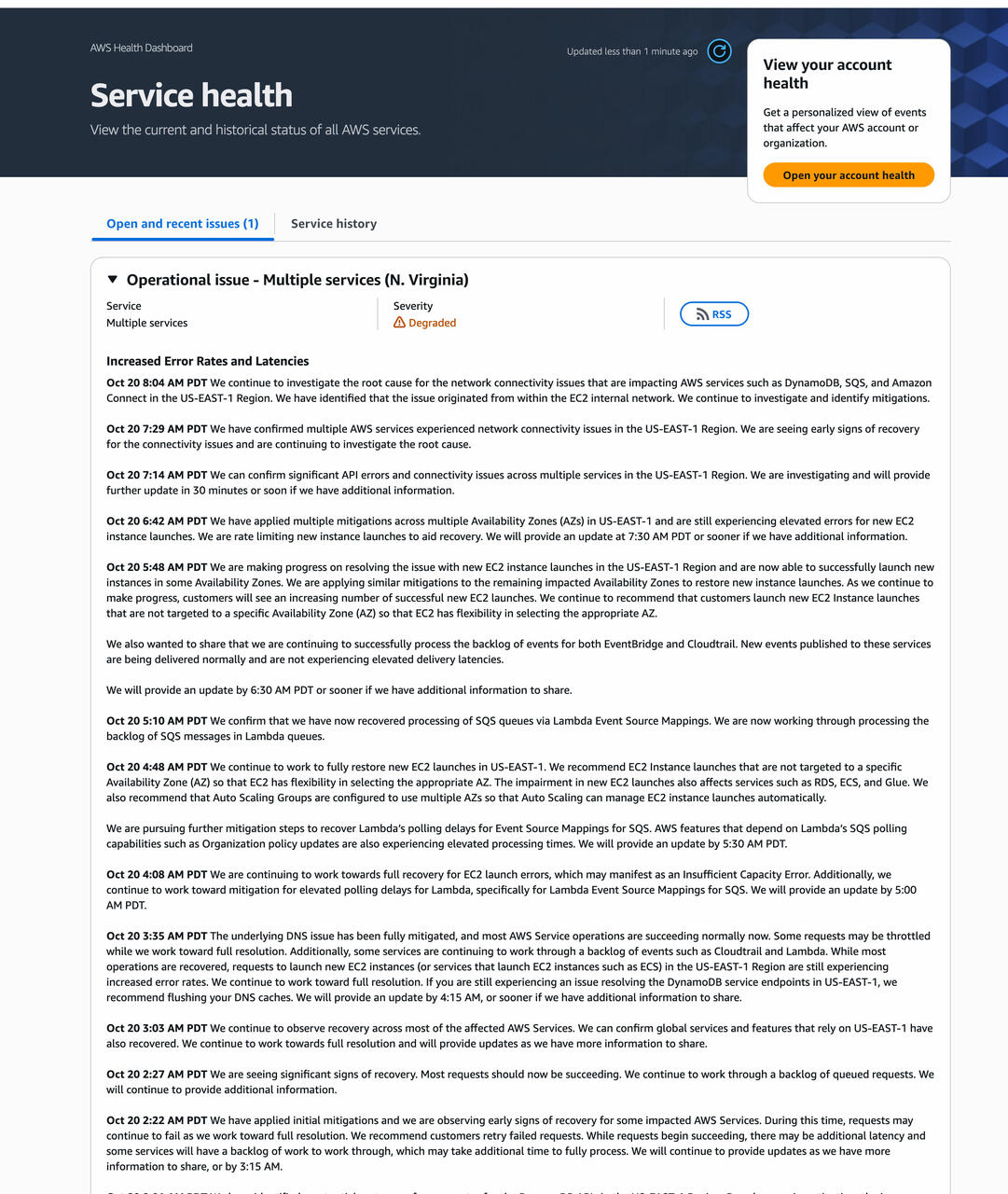 AWS Ausfall  Bild © Amazon