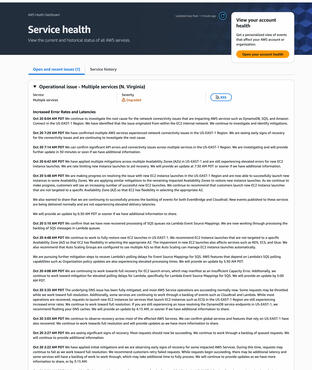 AWS-Ausfall: Seiten, Apps und Dienste vom Ausfall betroffen