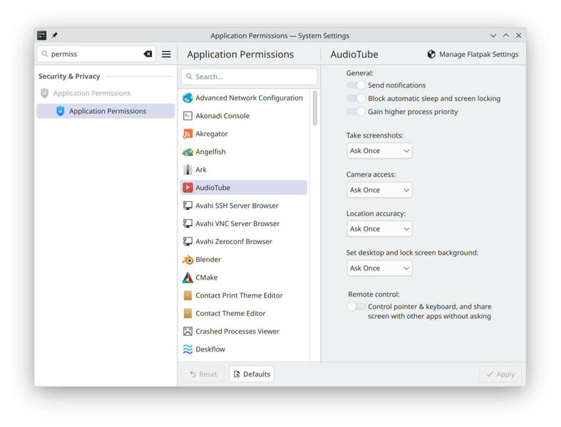 KDE Plasma 6.5 Systemsteuerung