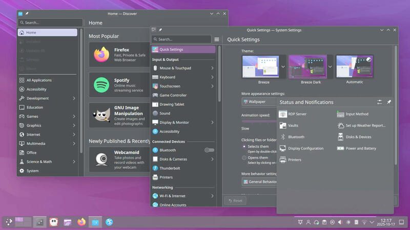 KDE Plasma 6.5  Dark Mode