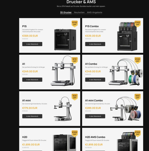 Bambu Lab Black Friday 2025 3D Drucker