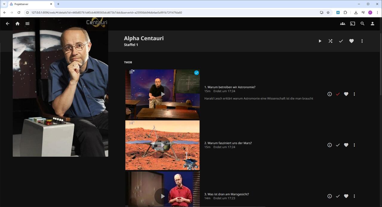 Jellyfin Tutorial | Season Anzeige  Bild © PCMasters.de