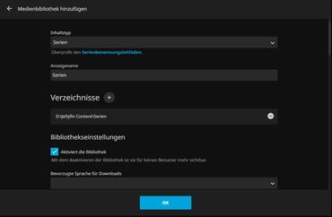 Jellyfin Tutorial | Neue Bibliothek