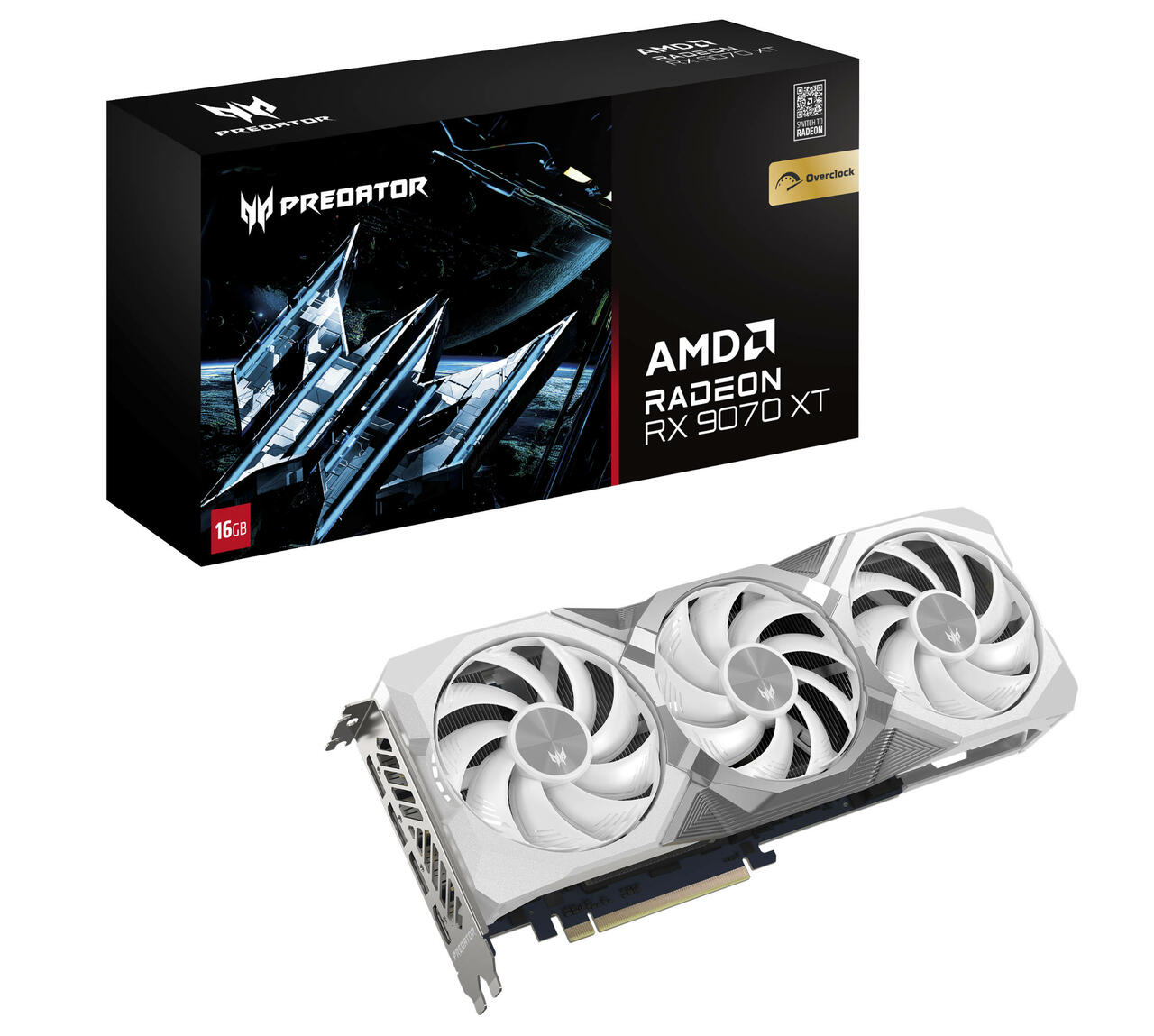 Acer PREDATOR BiFrost Radeon RX 9070 XT OC 16GB White Edition  Bild © Acer