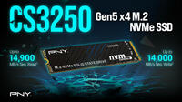 PNY CS3250 Gen5 NVMe SSD schafft bis zu 14,9 GB/s und kostet 159,99 € als 1-TB-Variante
