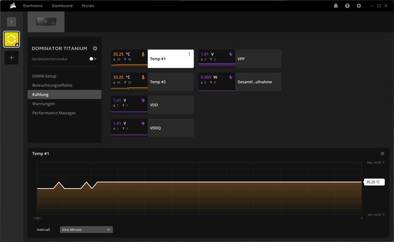 Corsair Dominator Titanium iCue Kühlung